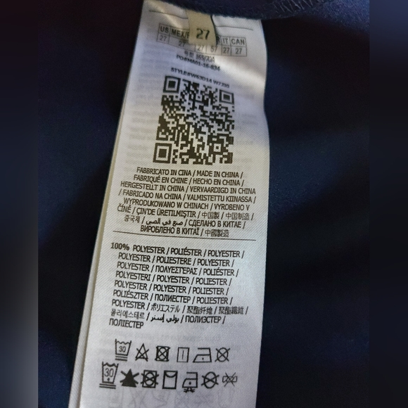 💥Host Pick💥Guess Size 27 " Waist S 8 UK Navy Pleated Front Skirt Side Zip - Picture 8 of 12